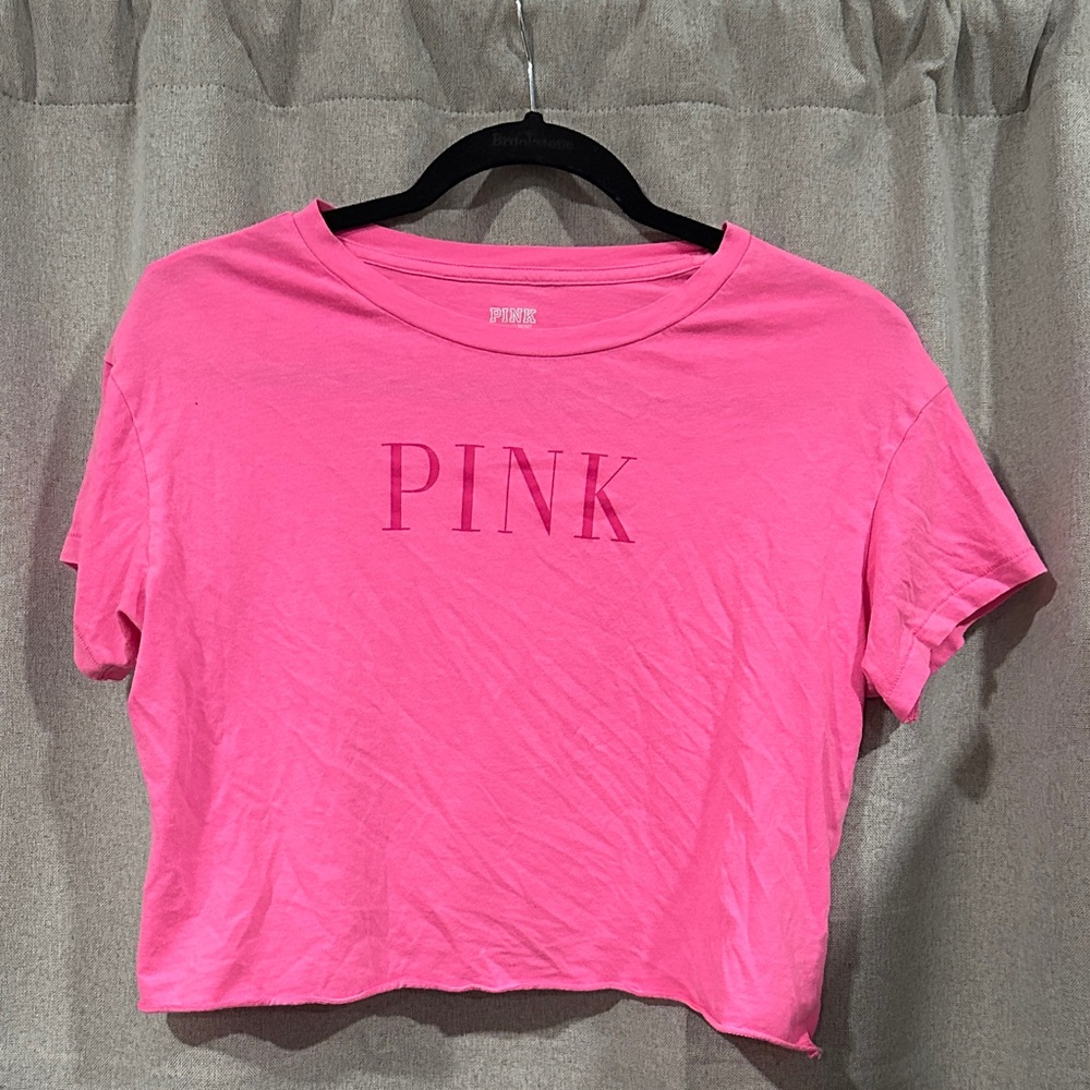 PINK Victoria's Secret Hot Pink Crop Top